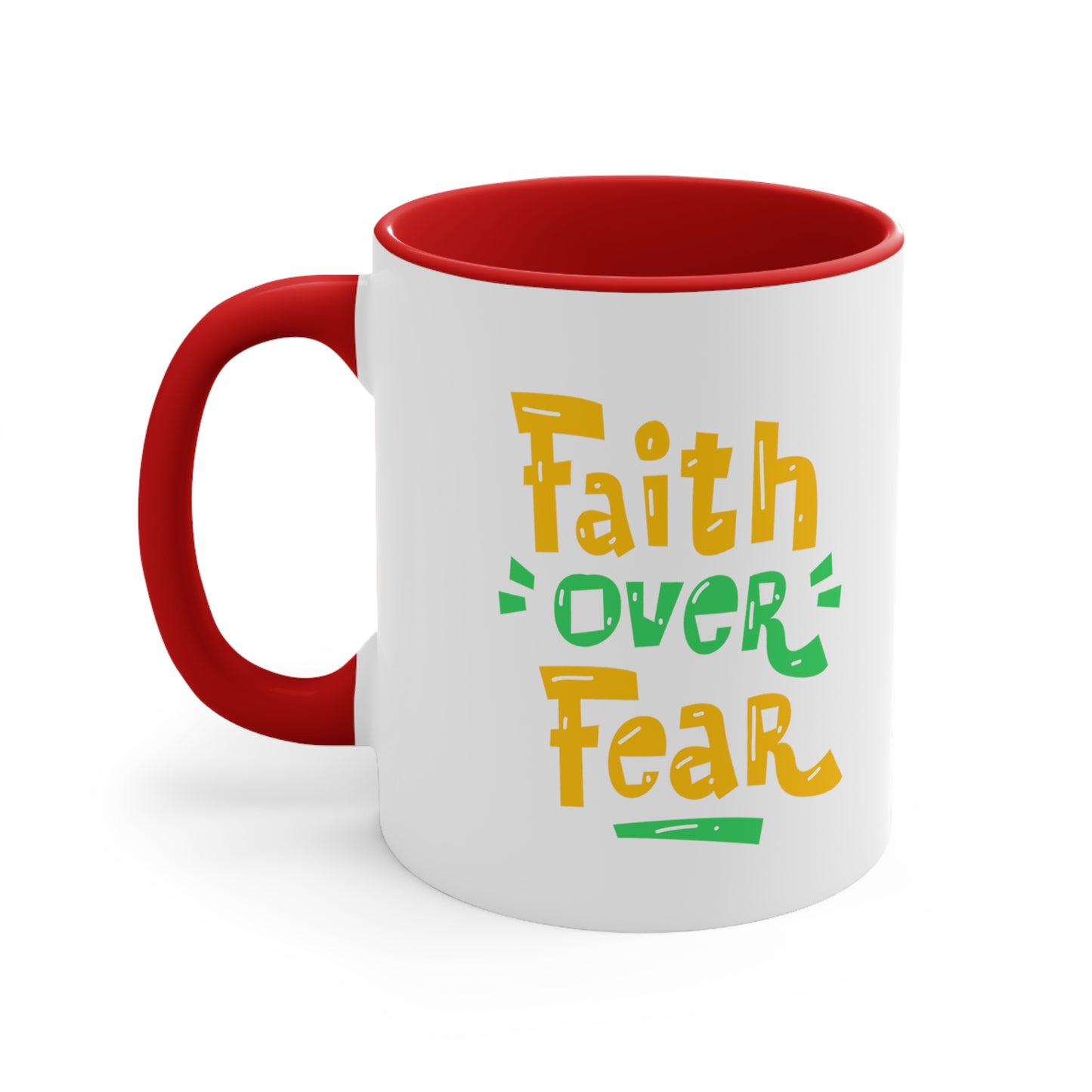 Accent Coffee Mug, Faith Over Fear 11oz