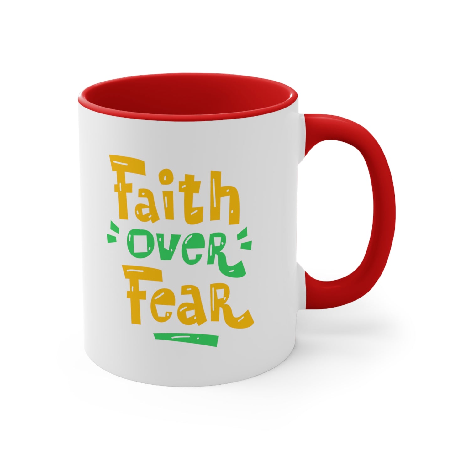 Accent Coffee Mug, Faith Over Fear 11oz